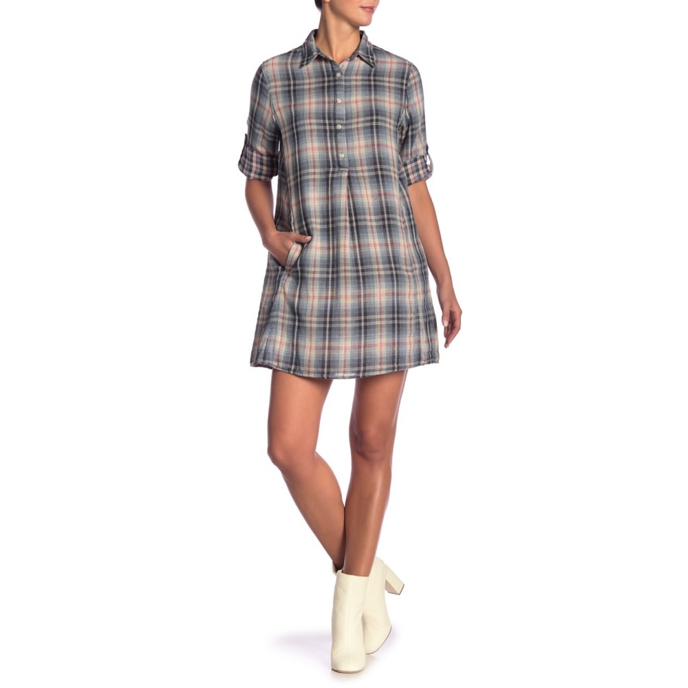 Max Studio plaid mini dress size M